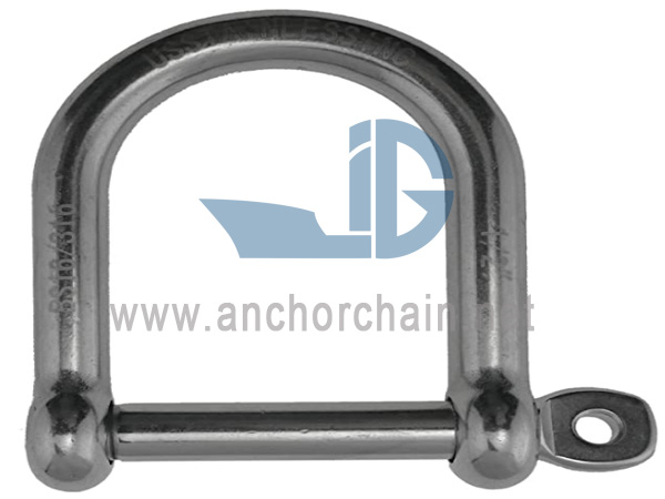 نوع عریض D-shackle، SS304 یا SS316